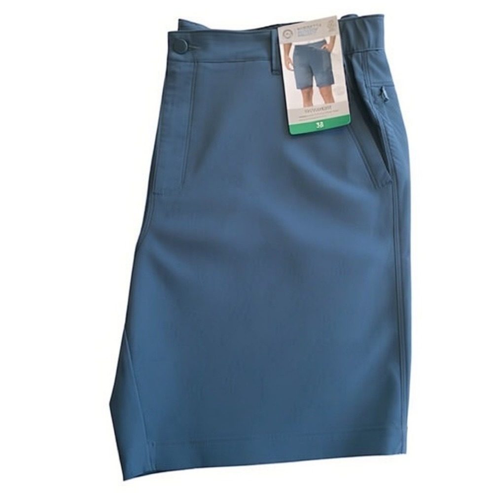 Mondetta Outdoor Project Mens Tech Shorts Blue Performance Stretch Size 38 NWT